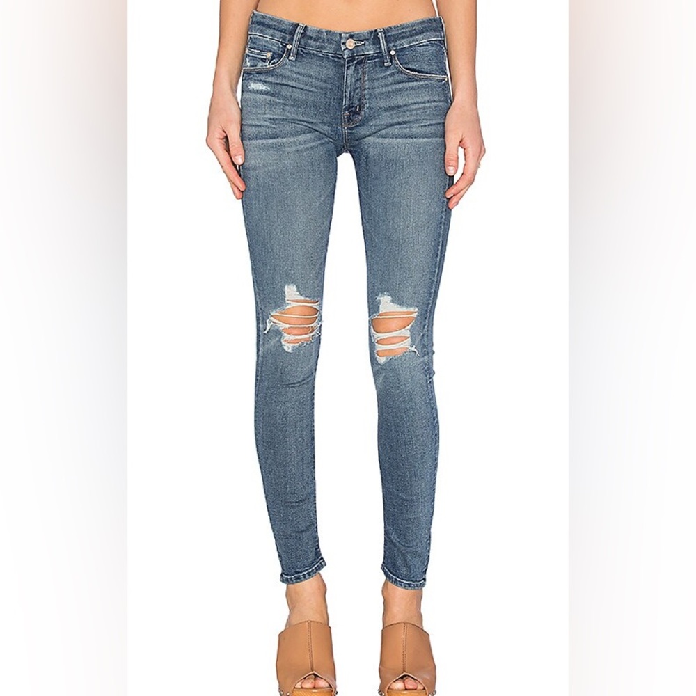 mother denim the looker jean songs of the cowboys distressed vintage blue wash